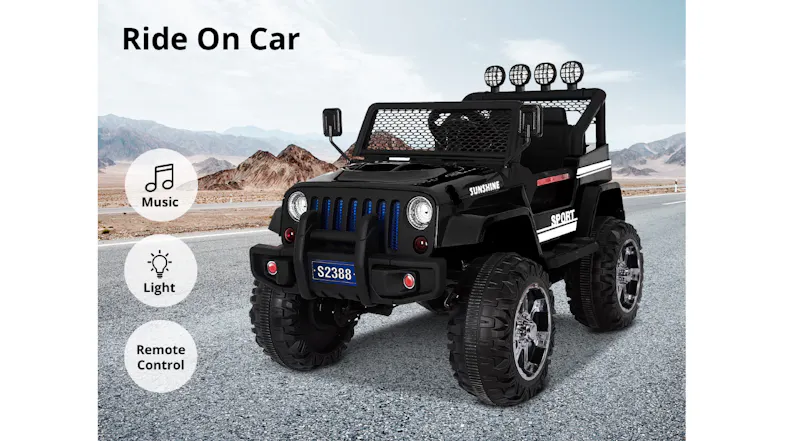 TSB Living Kids' Ride-On Jeep Off-Roader - Black TSB Living Kids' Ride-On Jeep Off-Roader - Black