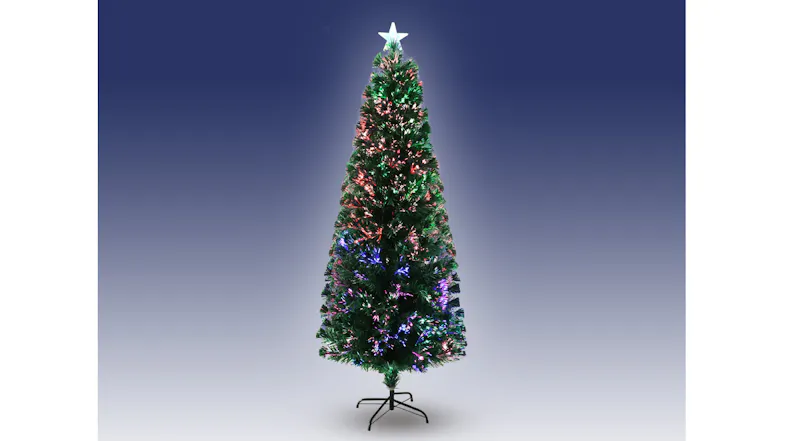 TSB Living Faux Christmas Tree with Star, Fiber Optic Lighting 210cm TSB Living Faux Christmas Tree with Star, Fiber Optic Lighting 210cm