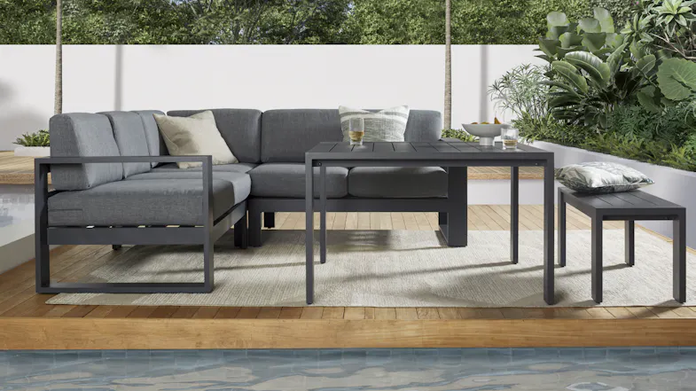 Sky Outdoor Corner Dining Setting with Bench Sky Outdoor Corner Dining Setting with Bench