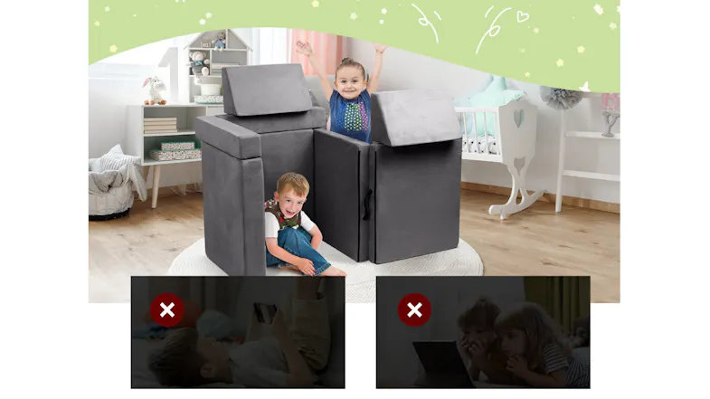 TSB Living Children's Play Couch - Grey TSB Living Children's Play Couch - Grey