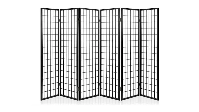 TSB Living 6-Panel Room Divider - Black/White TSB Living 6-Panel Room Divider - Black/White