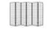 TSB Living 6-Panel Room Divider - Black/White TSB Living 6-Panel Room Divider - Black/White