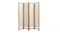 TSB Living 4-Panel Room Divider - Mocha Wood/Cream Linen TSB Living 4-Panel Room Divider - Mocha Wood/Cream Linen