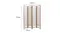 TSB Living 4-Panel Room Divider - Mocha Wood/Cream Linen TSB Living 4-Panel Room Divider - Mocha Wood/Cream Linen