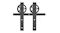 TSB Living Sliding Barn Door Track & Decorative Hardware Set with Soft Closer 2m - Black TSB Living Sliding Barn Door Track & Decorative Hardware Set with Soft Closer 2m - Black