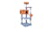 TSB Living Cat Tree with Hidey Hole, Pompoms, Panoramic Bowl 155cm - Blue/Orange TSB Living Cat Tree with Hidey Hole, Pompoms, Panoramic Bowl 155cm - Blue/Orange