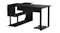 TSB Living L-Shaped Combination Desk and Shelving Unit with PC Tower Block - Black TSB Living L-Shaped Combination Desk and Shelving Unit with PC Tower Block - Black