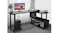 TSB Living L-Shaped Combination Desk and Shelving Unit with PC Tower Block - Black TSB Living L-Shaped Combination Desk and Shelving Unit with PC Tower Block - Black