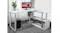 TSB Living L-Shaped Combination Desk and Shelving Unit with PC Tower Block - White TSB Living L-Shaped Combination Desk and Shelving Unit with PC Tower Block - White