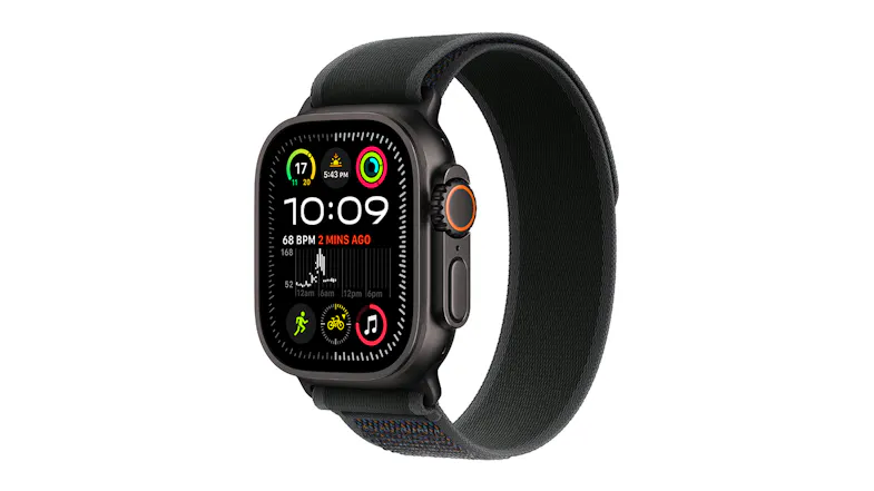 Apple Watch Ultra 2 - Black Titanium Case with Black Trail Loop (49mm, GPS+Cellular, Bluetooth, Medium-Large) Apple Watch Ultra 2 - Black Titanium Case with Black Trail Loop (49mm, GPS+Cellular, Bluetooth, Medium-Large)