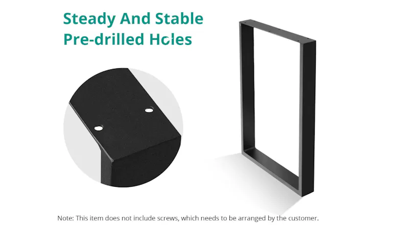 TSB Living Slimline Square Table Leg with Pre-Drilled Holes 2pcs. - Matte Black TSB Living Slimline Square Table Leg with Pre-Drilled Holes 2pcs. - Matte Black