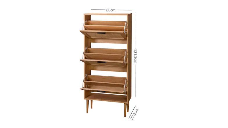 TSB Living "Naturlig" 3-Drawer Tall Shoe Rack TSB Living "Naturlig" 3-Drawer Tall Shoe Rack