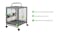 TSB Living Wheeled Travel Bird Cage with External Perch 52 x 42 x 75cm TSB Living Wheeled Travel Bird Cage with External Perch 52 x 42 x 75cm