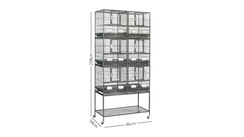 TSB Living Bird Cage System with Castors, Slide-Out Trays TSB Living Bird Cage System with Castors, Slide-Out Trays