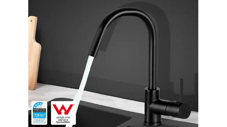 TSB Living Rounded Swivel Kitchen Mixer Tap 32 x 18cm - Black TSB Living Rounded Swivel Kitchen Mixer Tap 32 x 18cm - Black