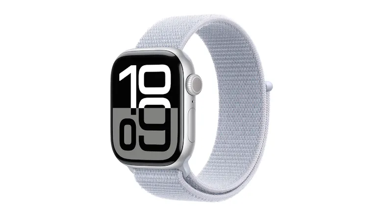 Apple Watch Series 10 - Silver Aluminium Case with Blue Cloud Sport Loop (42mm, GPS+Cellular, Bluetooth) Apple Watch Series 10 - Silver Aluminium Case with Blue Cloud Sport Loop (42mm, GPS+Cellular, Bluetooth)