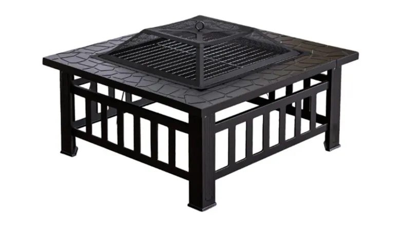 TSB Living 2-in-1 Outdoor Center Table Fire Pit with Fire Grate TSB Living 2-in-1 Outdoor Center Table Fire Pit with Fire Grate