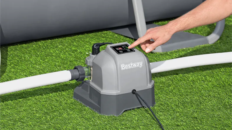 Bestway FlowClear Hydrogenic Saltwater Chlorinator for Sand-Filtered Systems 1,249L/H Bestway FlowClear Hydrogenic Saltwater Chlorinator for Sand-Filtered Systems 1,249L/H