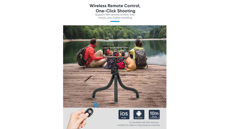 Apexel Flexible Octopus Tripod with Remote - Black (APL-JJ025) Apexel Flexible Octopus Tripod with Remote - Black (APL-JJ025)