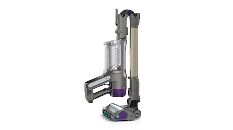 A Shark PowerDetect vacuum folded over for compact storage A Shark PowerDetect vacuum folded over for compact storage