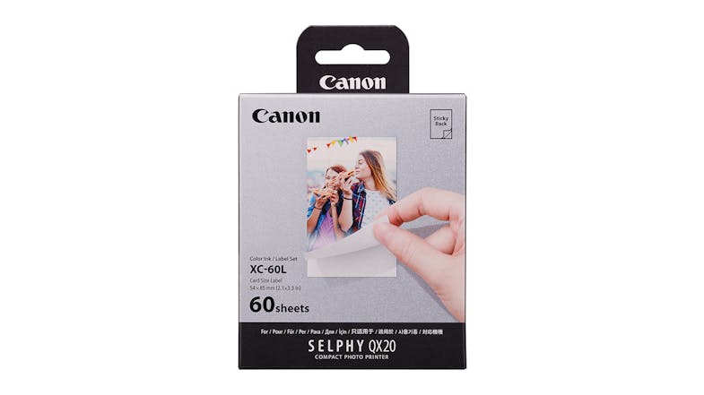Canon Selphy XC-20L Card Size Photo Paper - 60 Pack Canon Selphy XC-20L Card Size Photo Paper - 60 Pack