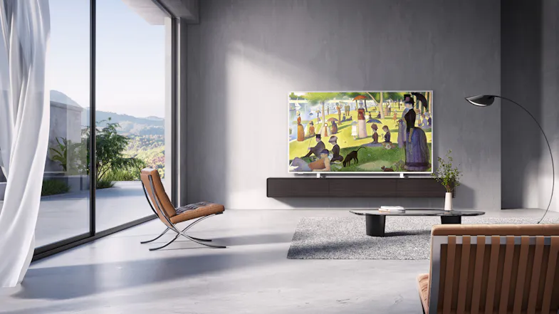 TCL 55" NXTframe A300W Smart 4K QLED TV (2024) with Google TV OS TCL 55" NXTframe A300W Smart 4K QLED TV (2024) with Google TV OS
