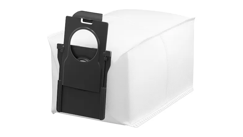 Angled view of a Dreame L10s Plus dust bag fully expanded to show its rectangular shape Angled view of a Dreame L10s Plus dust bag fully expanded to show its rectangular shape
