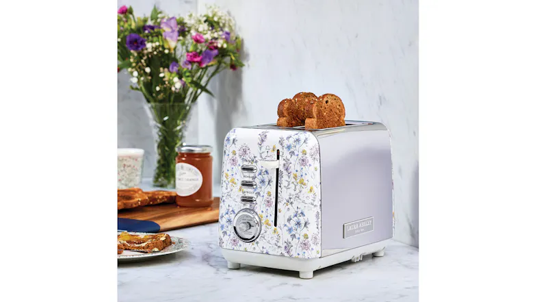 A view of the toaster beautifully displayed on a marbled kitchen countertop A view of the toaster beautifully displayed on a marbled kitchen countertop
