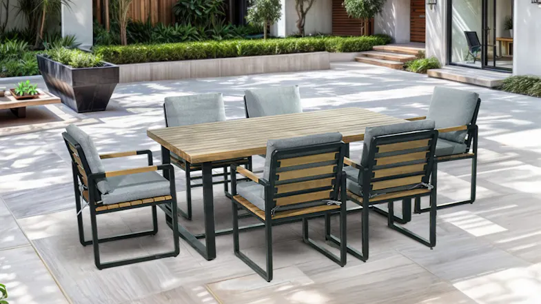 Pesaro 7 Piece Outdoor Dining Suite Pesaro 7 Piece Outdoor Dining Suite