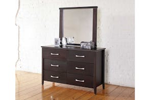 Chicago 6 Drawer Dresser With Mirror