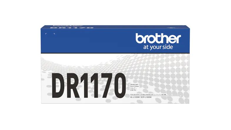 Retail box for a Brother DR1170 Drum Unit, used for HL-L1230W and DCP-L1630W printers Retail box for a Brother DR1170 Drum Unit, used for HL-L1230W and DCP-L1630W printers