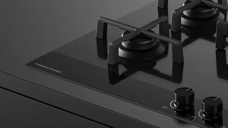 Fisher & Paykel 60cm 3 Burner Gas Cooktop - Black Glass (Series 9/CG603DNGGB4) Fisher & Paykel 60cm 3 Burner Gas Cooktop - Black Glass (Series 9/CG603DNGGB4)