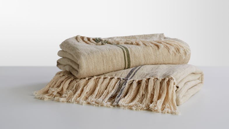 Manly Stripe Throw by L'Avenue Manly Stripe Throw by L'Avenue