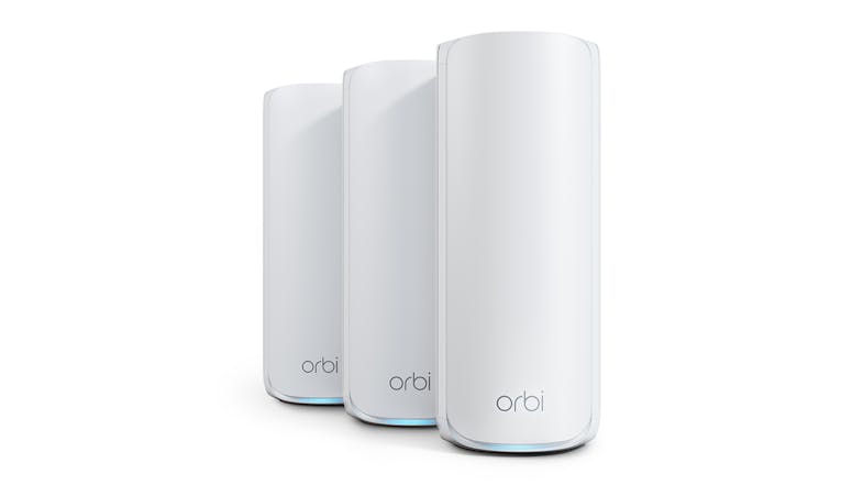 Netgear Orbi RBE773 BE11000 Tri-Band Mesh Wi-Fi 7 System - 3 Pack (White) Netgear Orbi RBE773 BE11000 Tri-Band Mesh Wi-Fi 7 System - 3 Pack (White)