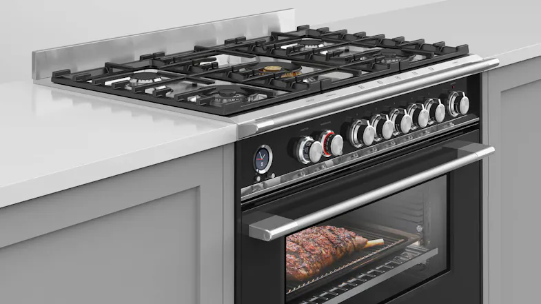 Fisher & Paykel 90cm Dual Fuel Freestanding Oven with Gas Cooktop - Stainless Steel (Series 9/OR90SCG6X1) Fisher & Paykel 90cm Dual Fuel Freestanding Oven with Gas Cooktop - Stainless Steel (Series 9/OR90SCG6X1)
