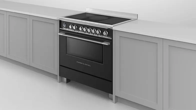 Fisher & Paykel 90cm Freestanding Oven with Induction Cooktop - Black (Series 9/OR90SCI6B1) Fisher & Paykel 90cm Freestanding Oven with Induction Cooktop - Black (Series 9/OR90SCI6B1)