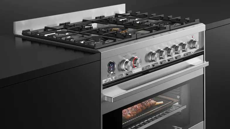Fisher & Paykel 90cm Dual Fuel Freestanding Oven with Gas Cooktop - Stainless Steel (Series 9/OR90SDG6X1) Fisher & Paykel 90cm Dual Fuel Freestanding Oven with Gas Cooktop - Stainless Steel (Series 9/OR90SDG6X1)