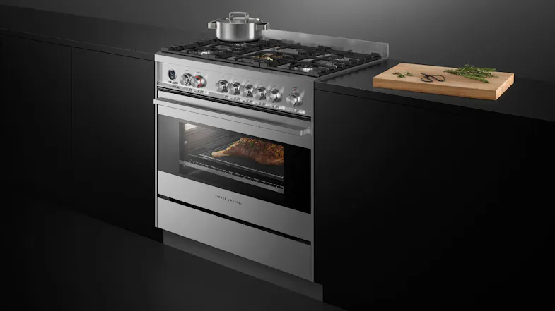 Fisher & Paykel 90cm Dual Fuel Freestanding Oven with Gas Cooktop - Stainless Steel (Series 9/OR90SDG6X1) Fisher & Paykel 90cm Dual Fuel Freestanding Oven with Gas Cooktop - Stainless Steel (Series 9/OR90SDG6X1)