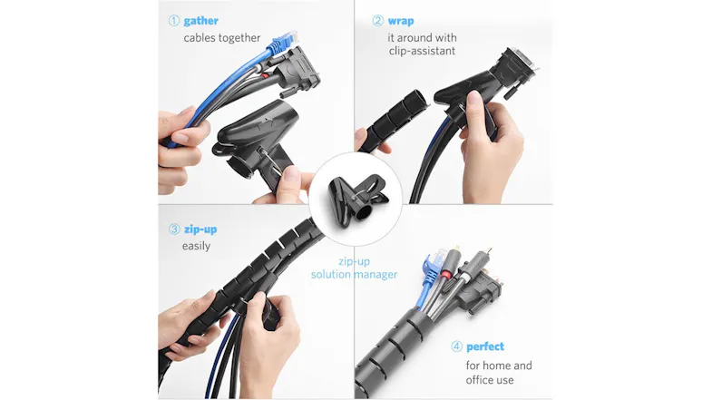 UGREEN Flexible Spiral Cable Organiser Tube 25mm x 5m - Black UGREEN Flexible Spiral Cable Organiser Tube 25mm x 5m - Black