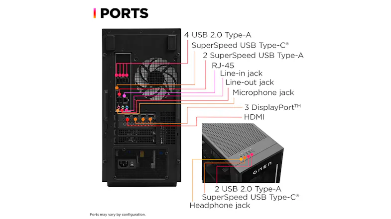 HP Omen Gaming Desktop - Intel Core i7 32GB-RAM 1TB-SSD 1TB-HDD NVIDIA GeForce RTX 4070 8GB Graphics HP Omen Gaming Desktop - Intel Core i7 32GB-RAM 1TB-SSD 1TB-HDD NVIDIA GeForce RTX 4070 8GB Graphics