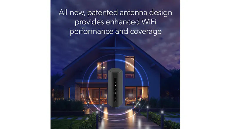 WiFi router features patented antenna design for enhanced WiFi coverage WiFi router features patented antenna design for enhanced WiFi coverage