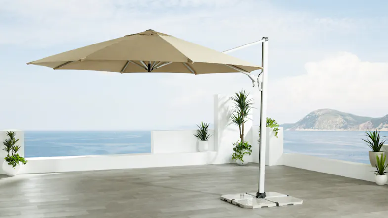 Orion Canvas Outdoor Umbrella - Taupe Orion Canvas Outdoor Umbrella - Taupe