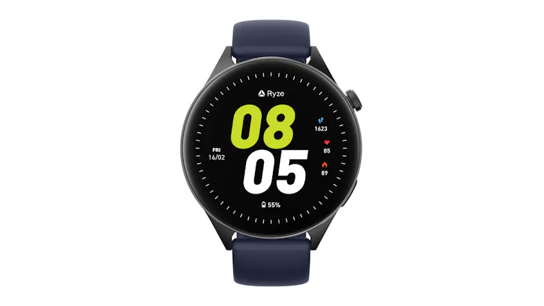 Ryze Wave SmartWatch - Black Case with Black/Blue Band (Bluetooth) Ryze Wave SmartWatch - Black Case with Black/Blue Band (Bluetooth)