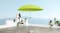 Zibal 24-Rib Polyester Outdoor Umbrella - Lime Zibal 24-Rib Polyester Outdoor Umbrella - Lime