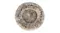 Top view of a round, fluffy, brown pet bed with a soft, plush centre and raised sides Top view of a round, fluffy, brown pet bed with a soft, plush centre and raised sides