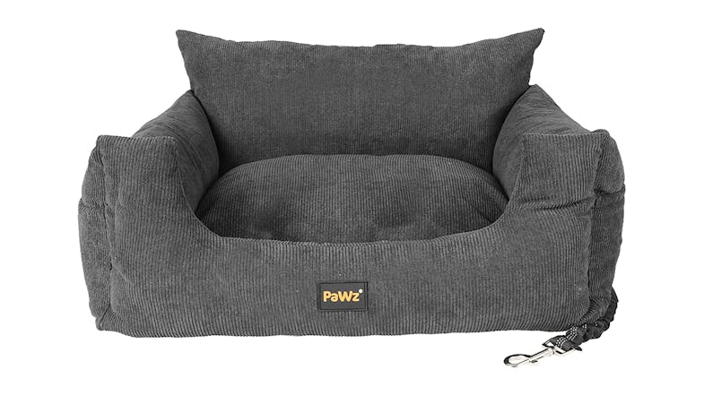 PaWz Pet Car Booster Seat with Safety Harness Large - Grey PaWz Pet Car Booster Seat with Safety Harness Large - Grey