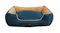 A front view of the PaWz Deluxe Plush Bet Bed with Mattress, Bolsters 100 x 80cm in blue finish A front view of the PaWz Deluxe Plush Bet Bed with Mattress, Bolsters 100 x 80cm in blue finish