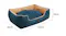 Grey PaWz plush pet bed shown with full measurements, including width, depth, and height, to indicate spacious sizing Grey PaWz plush pet bed shown with full measurements, including width, depth, and height, to indicate spacious sizing