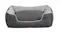 A front view of the PaWz Deluxe Plush Bet Bed with Mattress, Bolsters 100 x 80cm in grey finish A front view of the PaWz Deluxe Plush Bet Bed with Mattress, Bolsters 100 x 80cm in grey finish