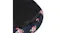 Close-up of a floral pet bed with a black non-slip bottom panel Close-up of a floral pet bed with a black non-slip bottom panel